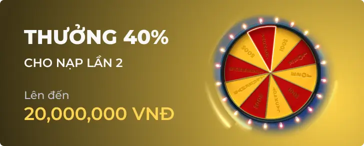 Hình ảnh quảng cáo chương trình thưởng 40% tại sv388